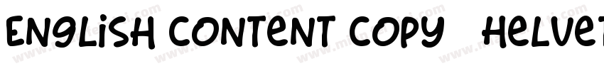 English Content Copy   Helvetica Re字体转换
